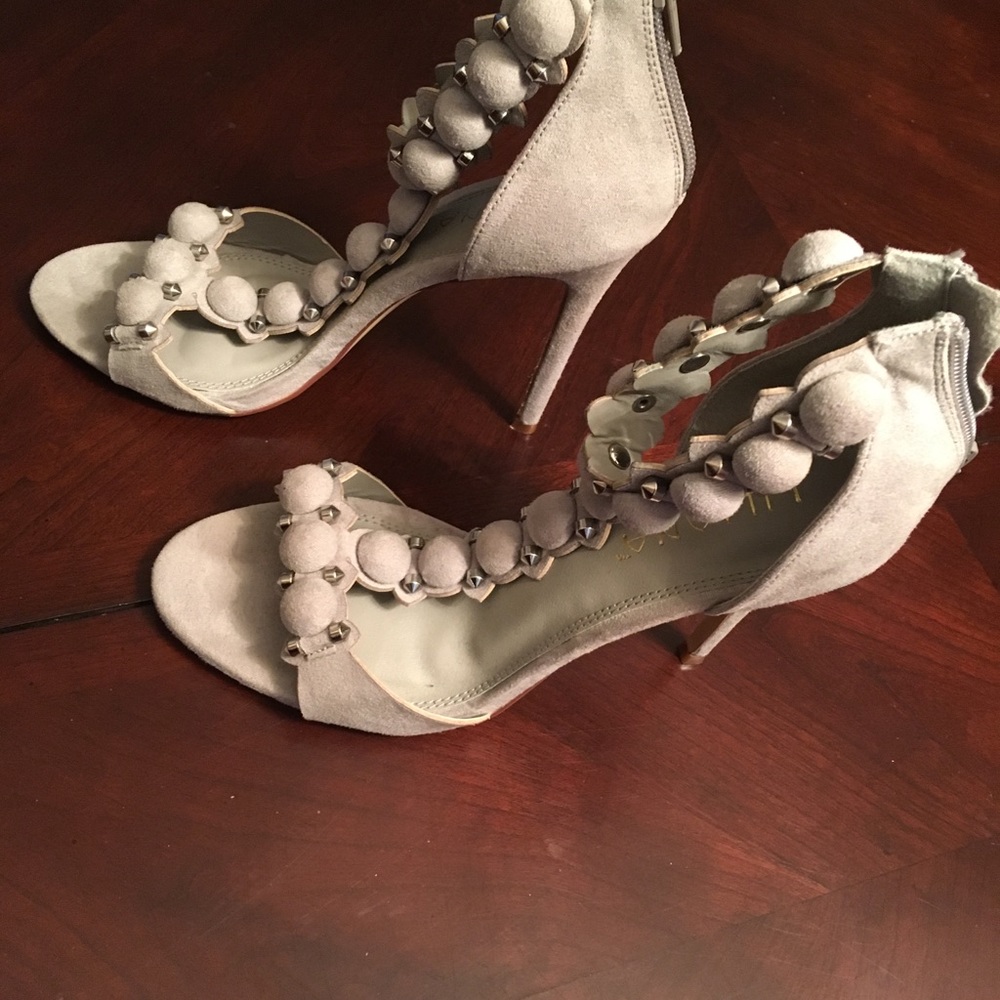 Lt. Grey Suede Heels